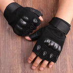 Men's Tactical Fingerless Gloves for Hunting and Outdoor Use