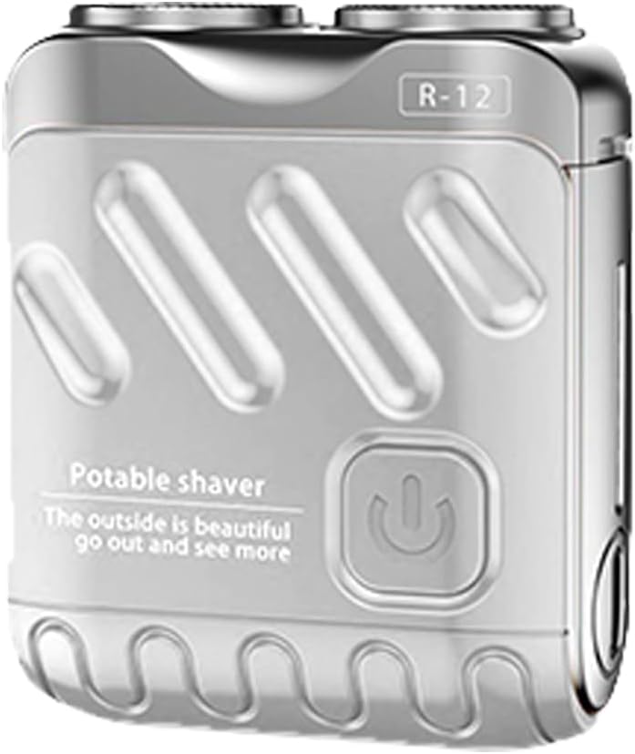 Electric Rechargeable Double Head Rotary Mini Shaver Razor