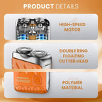 Electric Rechargeable Double Head Rotary Mini Shaver Razor
