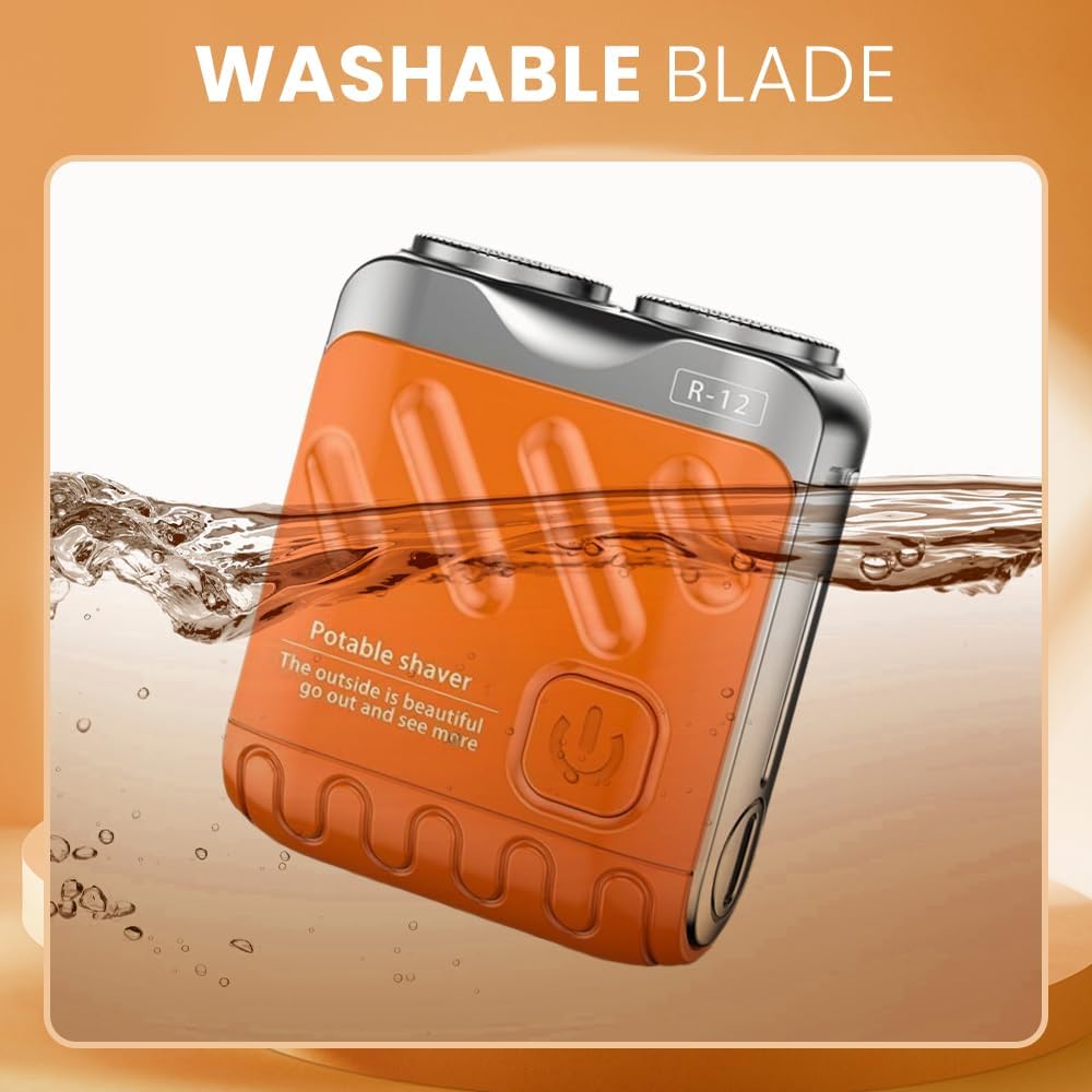 Electric Rechargeable Double Head Rotary Mini Shaver Razor