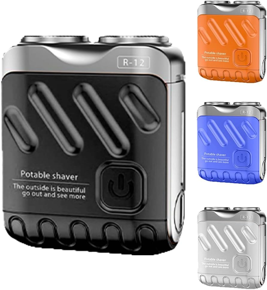 Electric Rechargeable Double Head Rotary Mini Shaver Razor