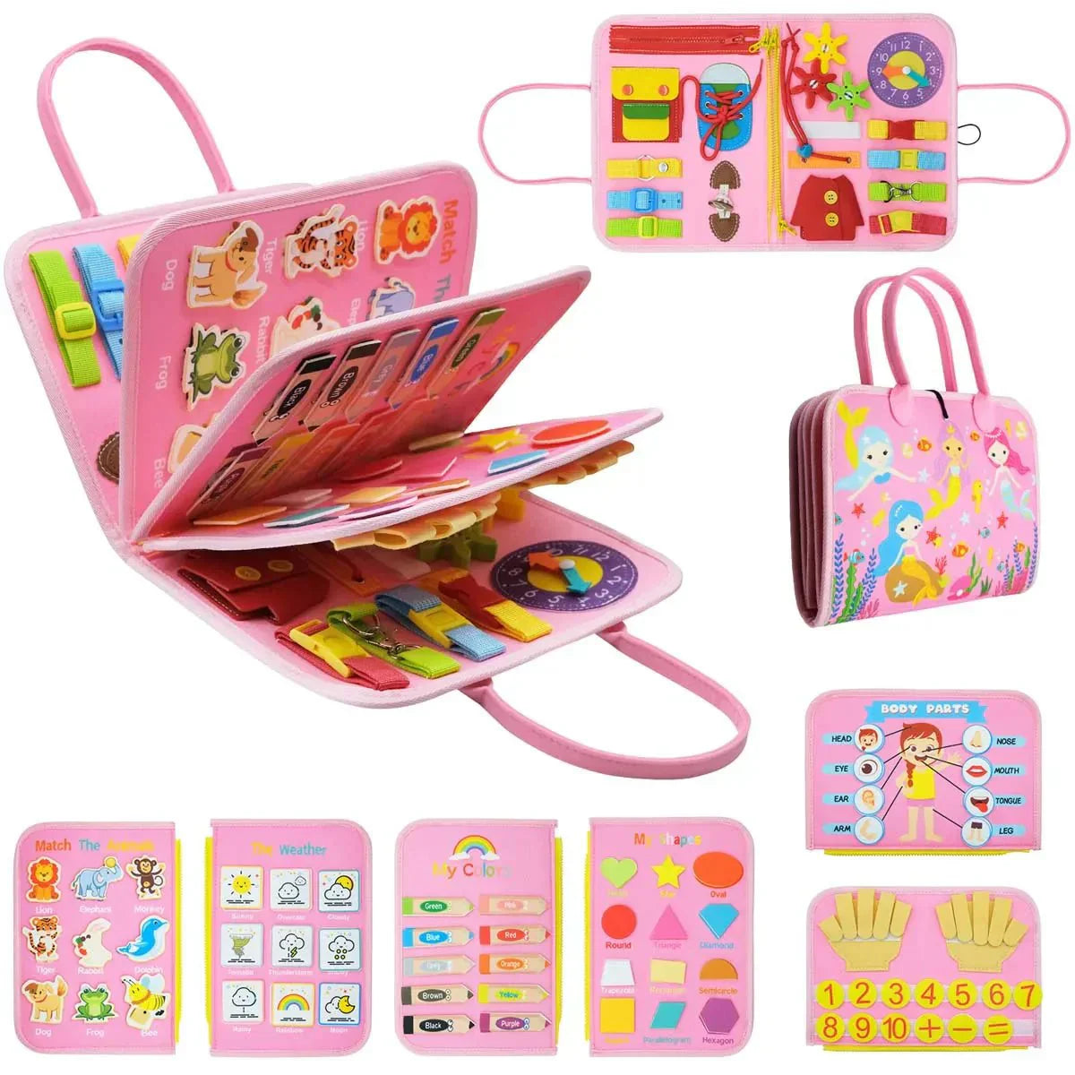 Montessori Busy Book Educational Activity Learning Toy