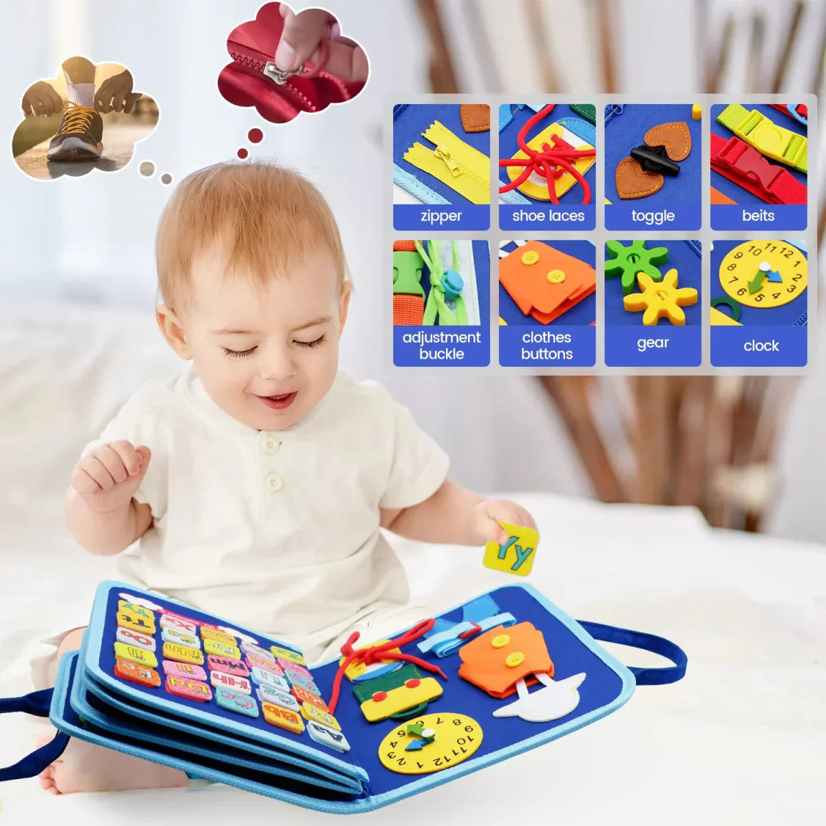 Montessori Busy Book Educational Activity Learning Toy