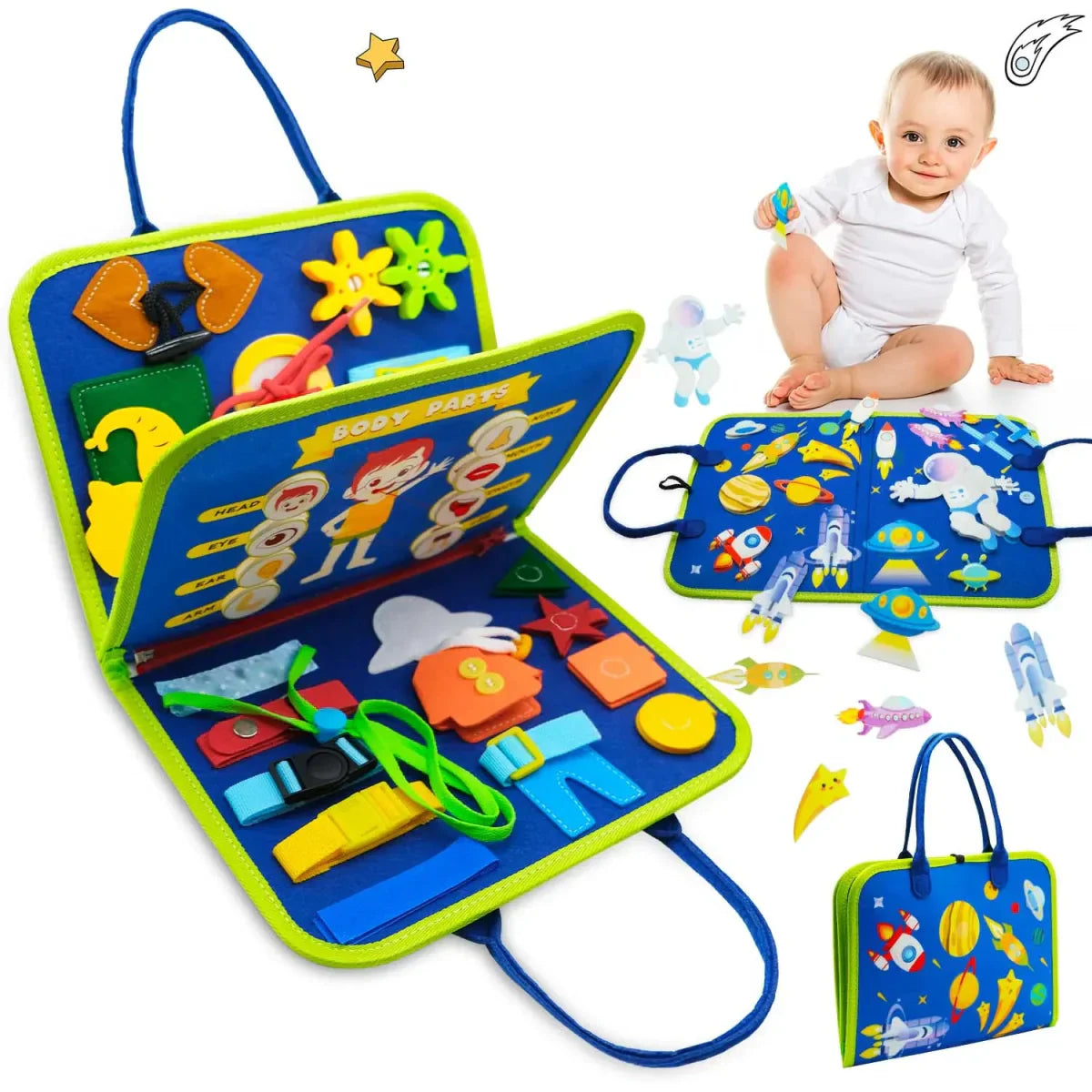 Montessori Busy Book Educational Activity Learning Toy