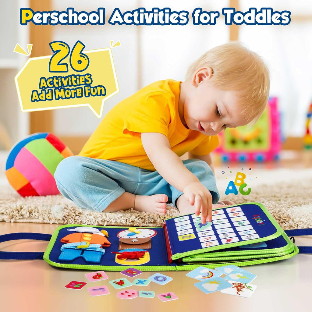 Montessori Toddler Activity Board Sensory Learning Book 2 to 4 Years