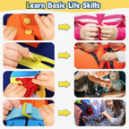 Montessori Toddler Activity Board Sensory Learning Book 2 to 4 Years