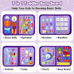Montessori Toddler Activity Board Sensory Learning Book 2 to 4 Years