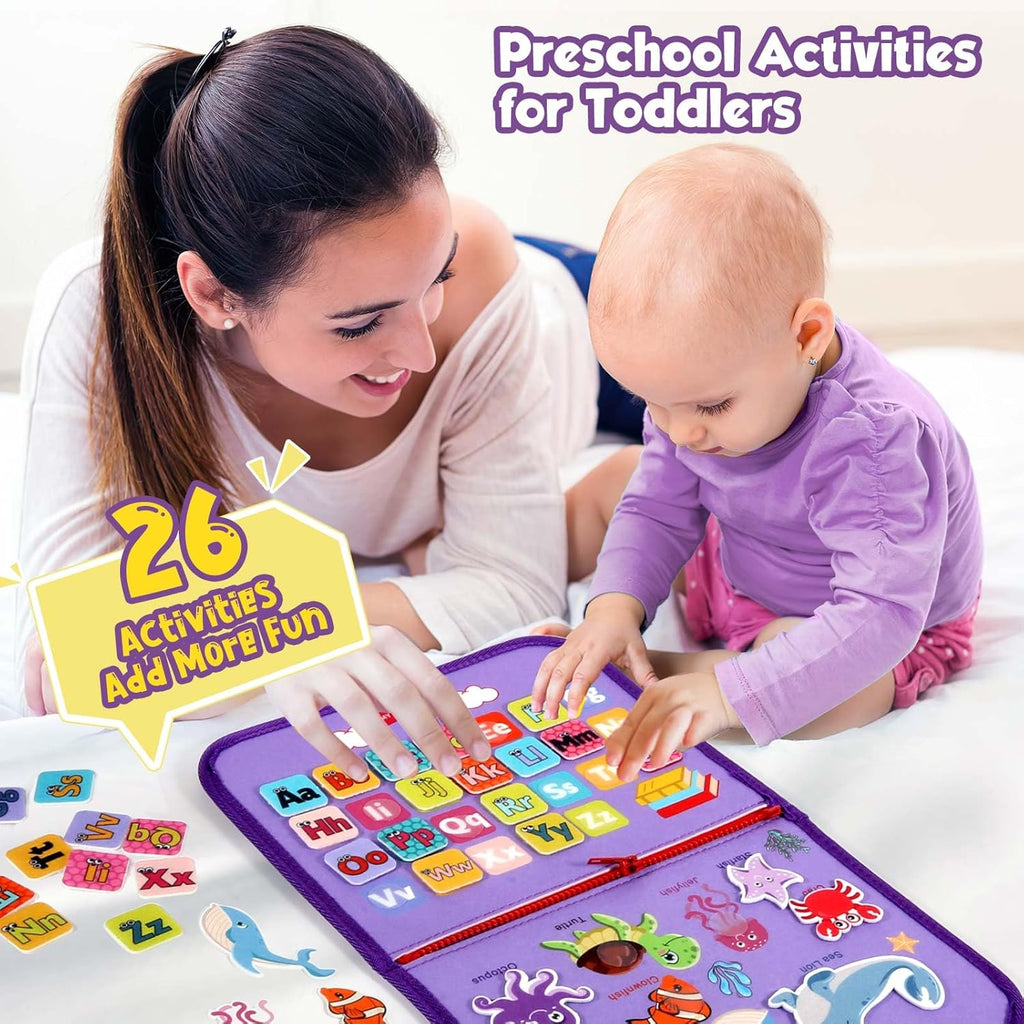 Montessori Toddler Activity Board Sensory Learning Book 2 to 4 Years