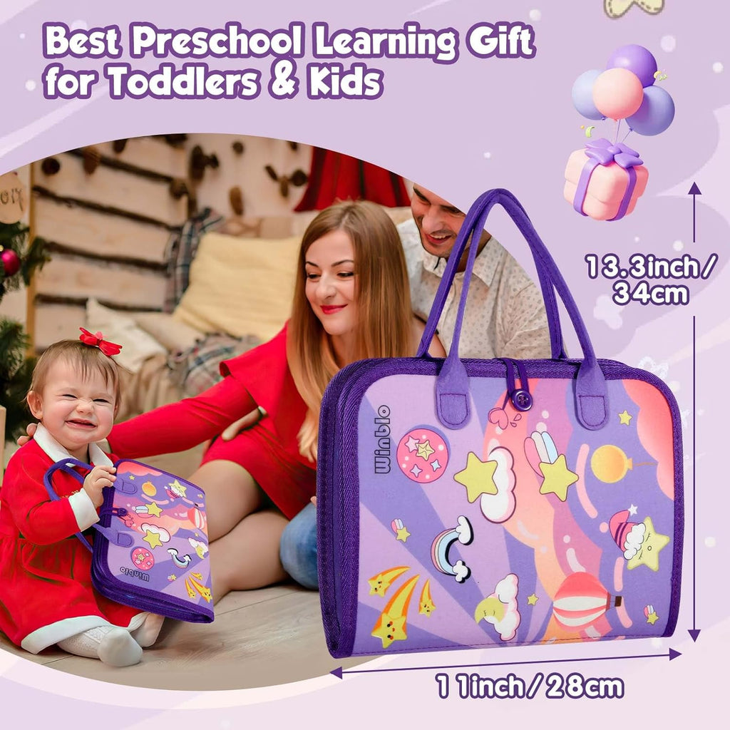 Montessori Toddler Activity Board Sensory Learning Book 2 to 4 Years
