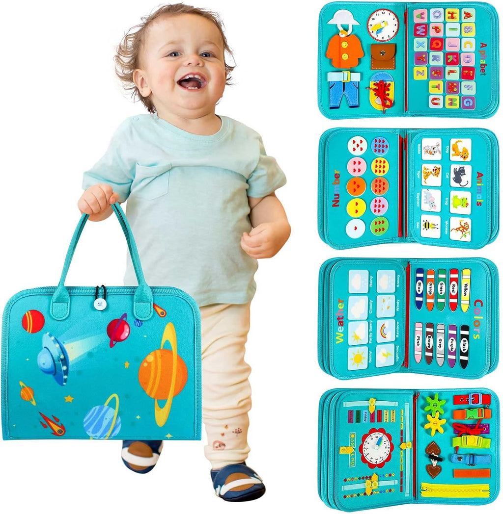 Montessori Toddler Activity Board Sensory Learning Book 2 to 4 Years
