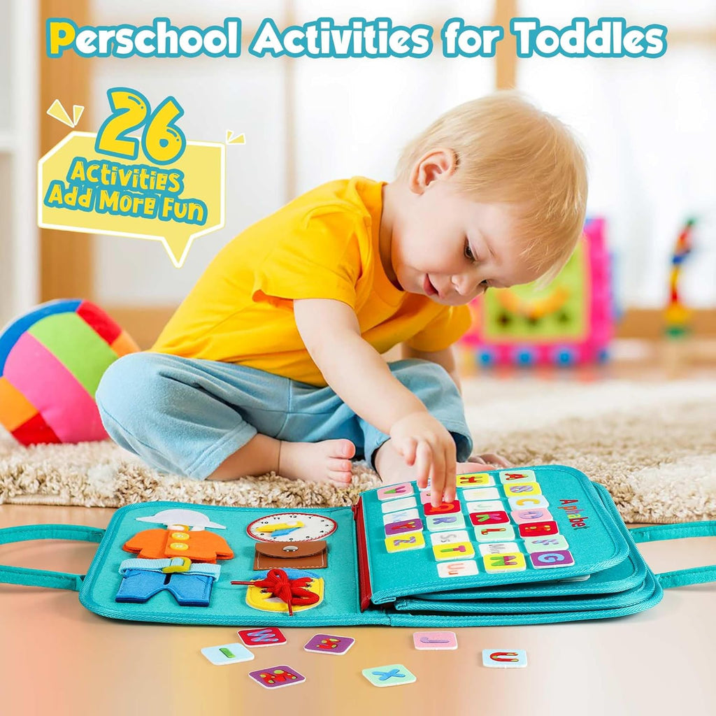 Montessori Toddler Activity Board Sensory Learning Book 2 to 4 Years