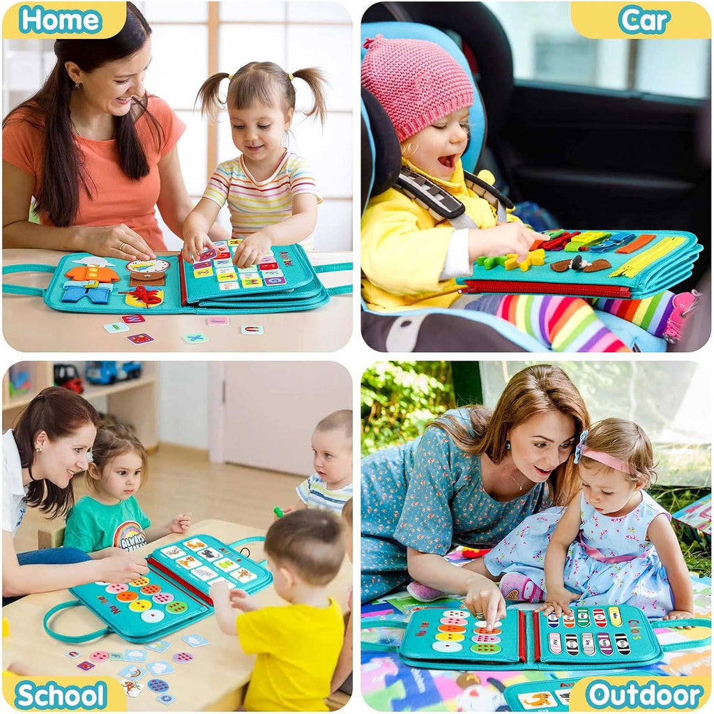 Montessori Toddler Activity Board Sensory Learning Book 2 to 4 Years
