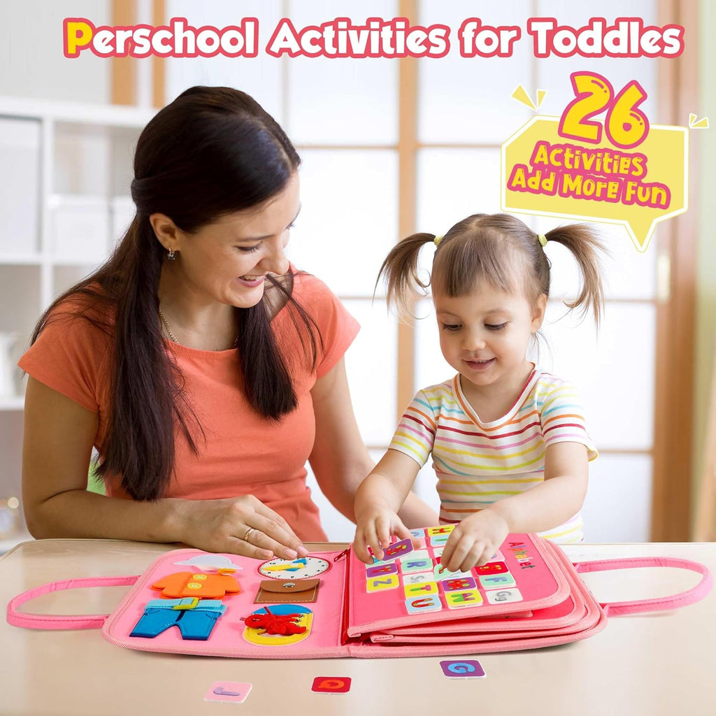 Montessori Toddler Activity Board Sensory Learning Book 2 to 4 Years