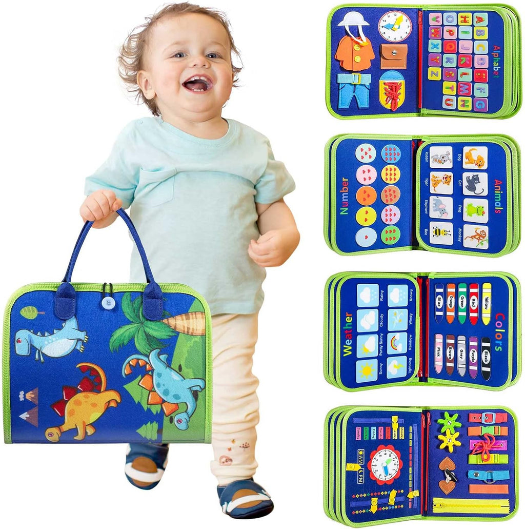 Montessori Toddler Activity Board Sensory Learning Book 2 to 4 Years