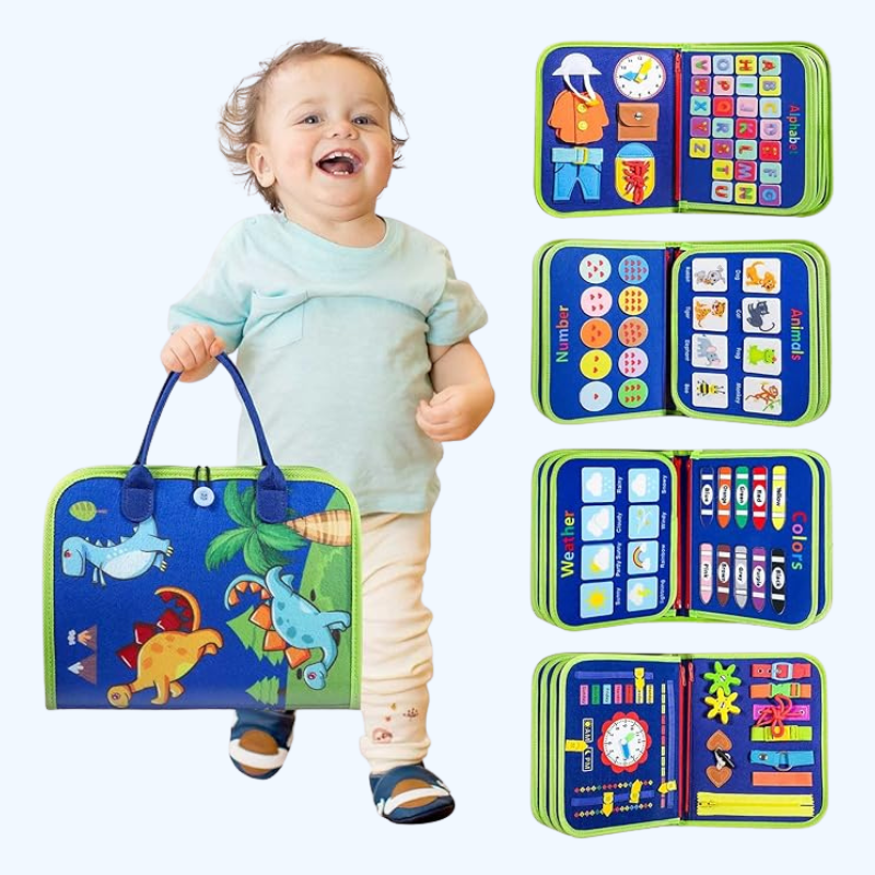Montessori Toddler Activity Board Sensory Learning Book 2 to 4 Years