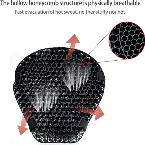 Motorcycle Gel Seat Pad Cushion for Bike Saddle Comfort