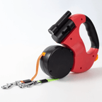 Double Dog Leash with LED Light Attachment Adjustable Hands Free
