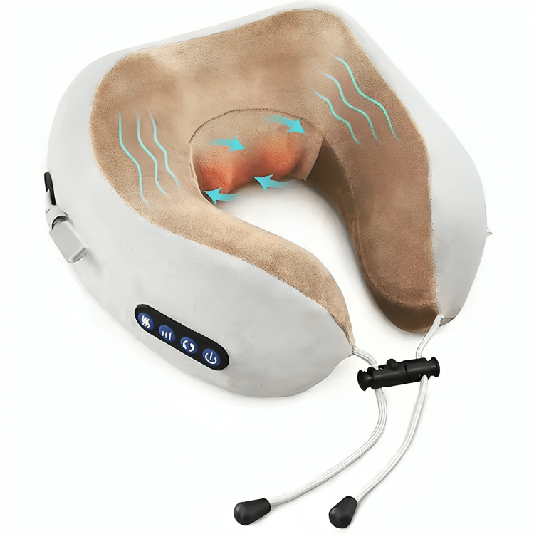 Memory Foam U-Shaped Neck Massager Travel Pillow