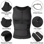Men's Neoprene Sauna Vest Slim Fit Body Shaper Waist Trainer