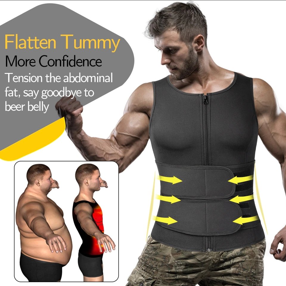 Men's Neoprene Sauna Vest Slim Fit Body Shaper Waist Trainer