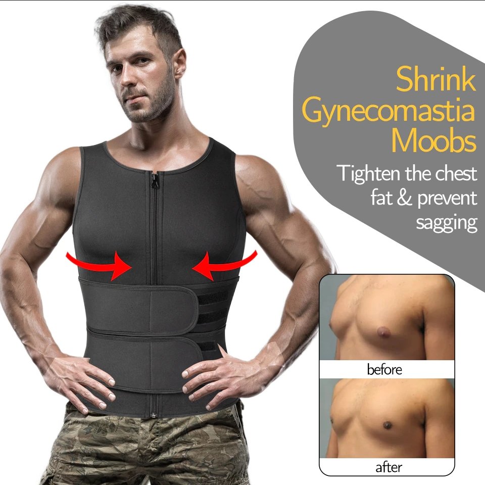 Men's Neoprene Sauna Vest Slim Fit Body Shaper Waist Trainer