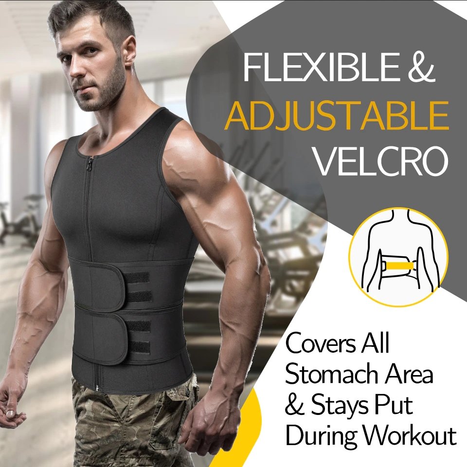 Men's Neoprene Sauna Vest Slim Fit Body Shaper Waist Trainer