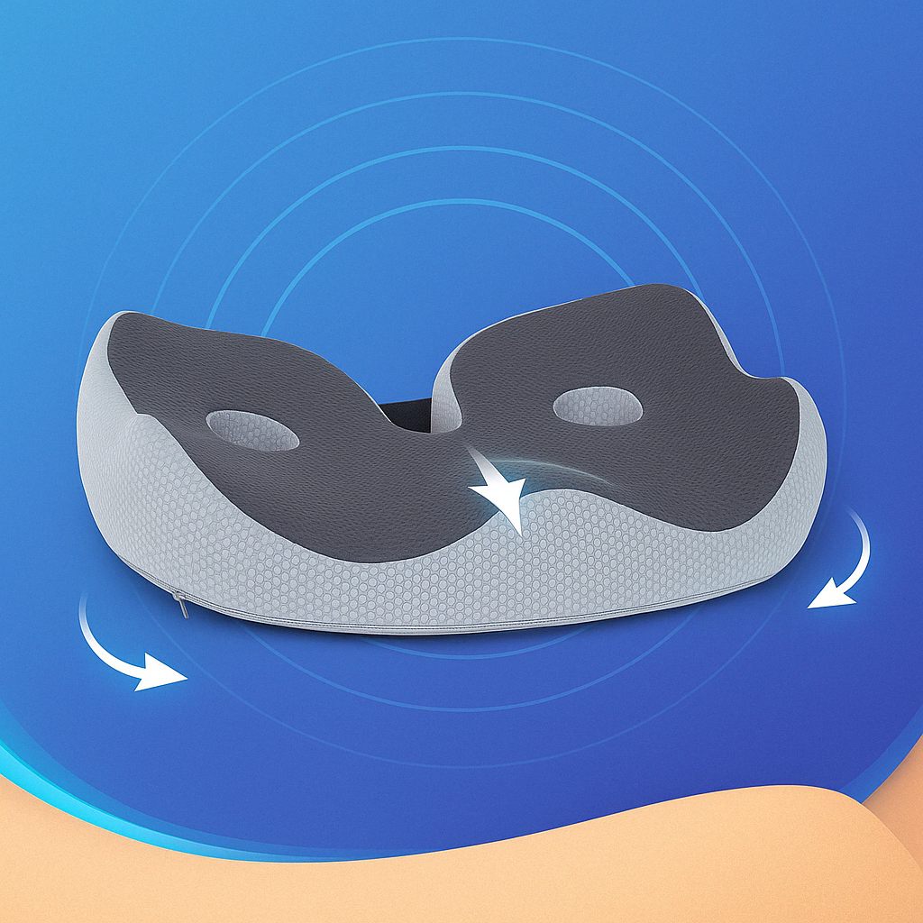 Memory Foam Orthopedic Seat Cushion Adjustable Shape