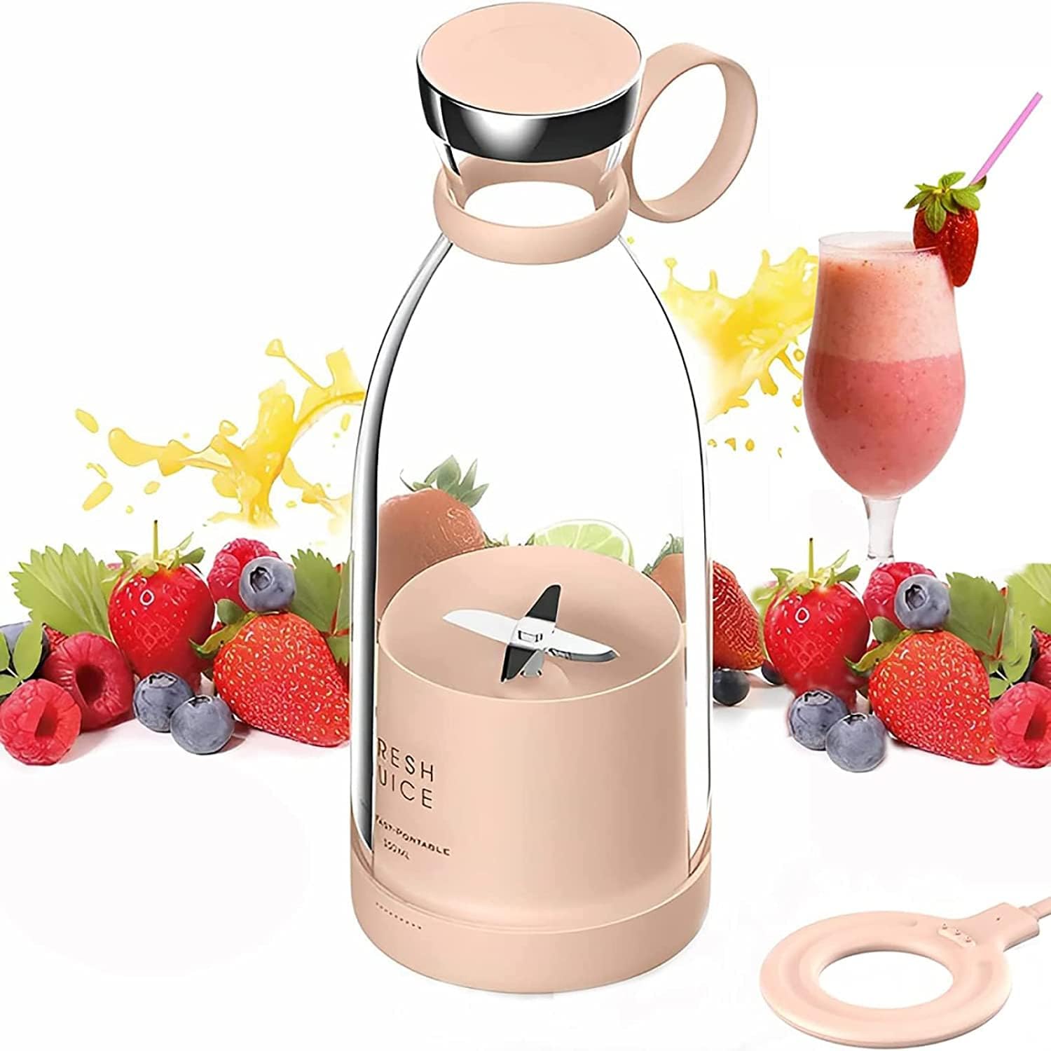 Portable USB Rechargeable Personal Blender Mixer Smoothie Maker