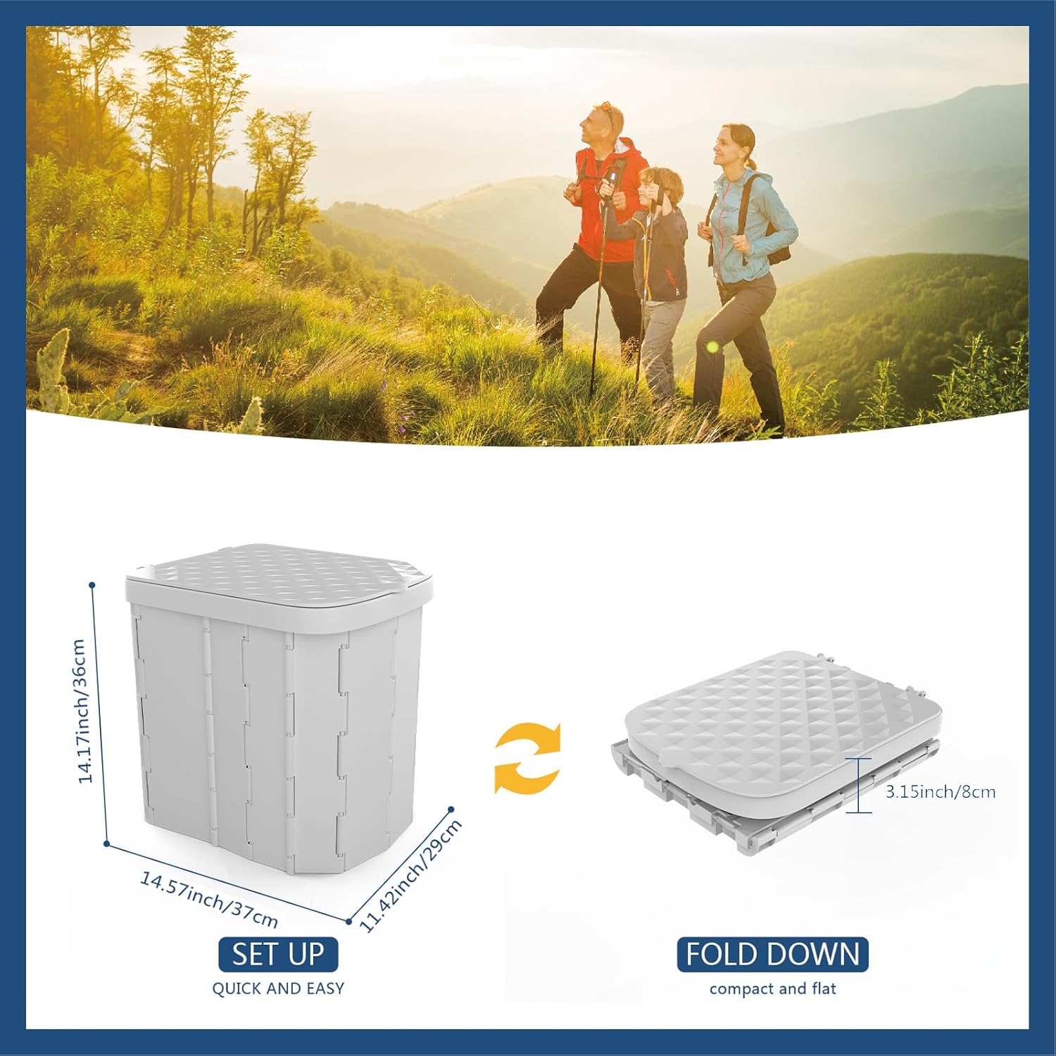 Folding Portable Camping Toilet Seat Outdoor Travel Toilet Seat