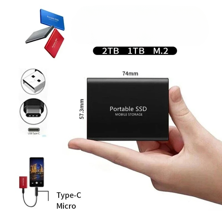 Portable External Solid State Drive SSD Storage Device