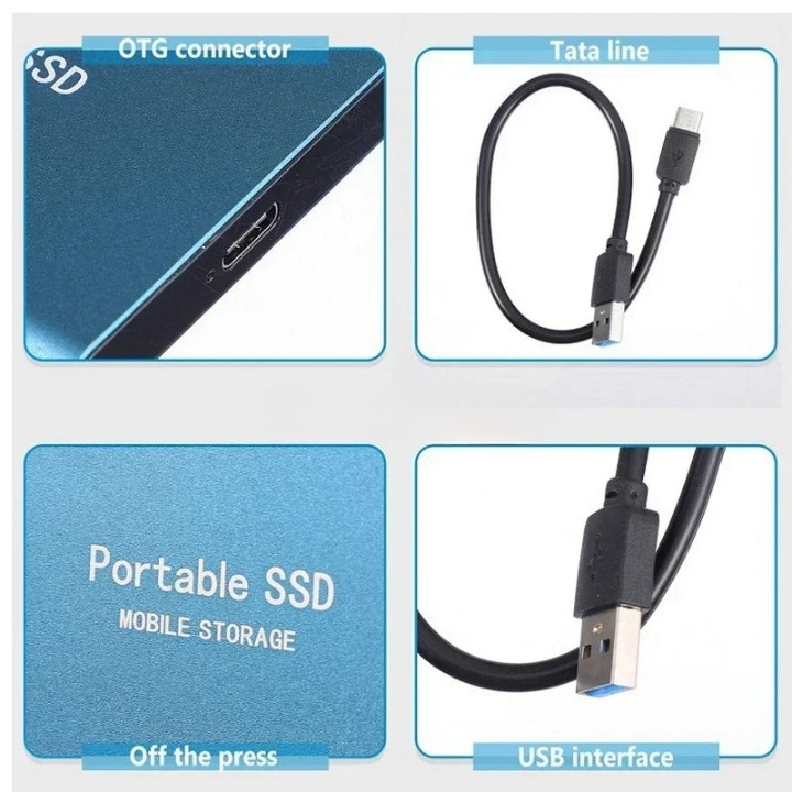 Portable External Solid State Drive SSD Storage Device