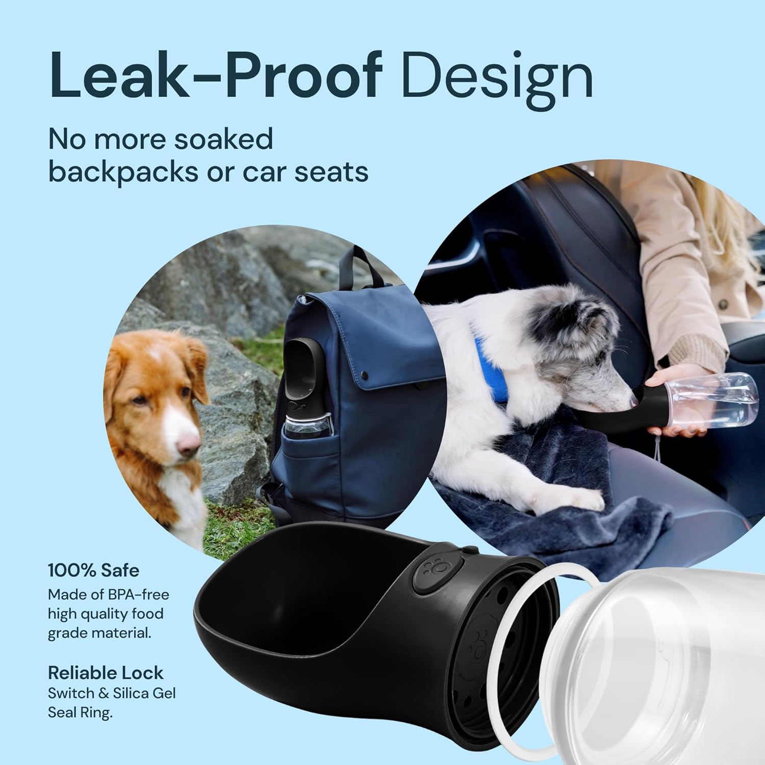 Portable Dog Water Bottle 19 Ounce Travel Pet Water Dispenser
