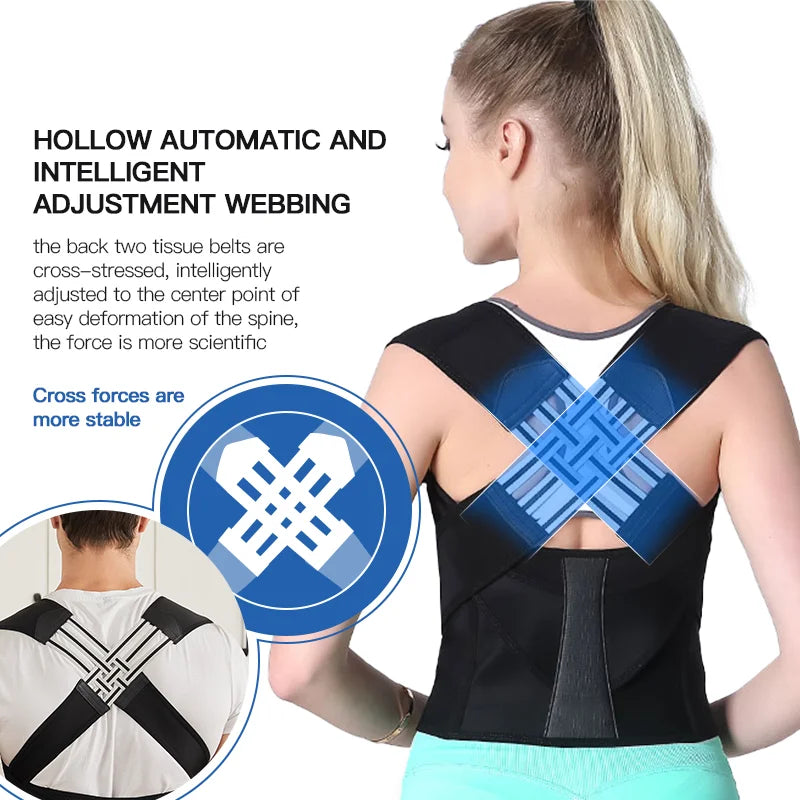 Posture Corrector Back Support Brace Adjustable Strap Belt