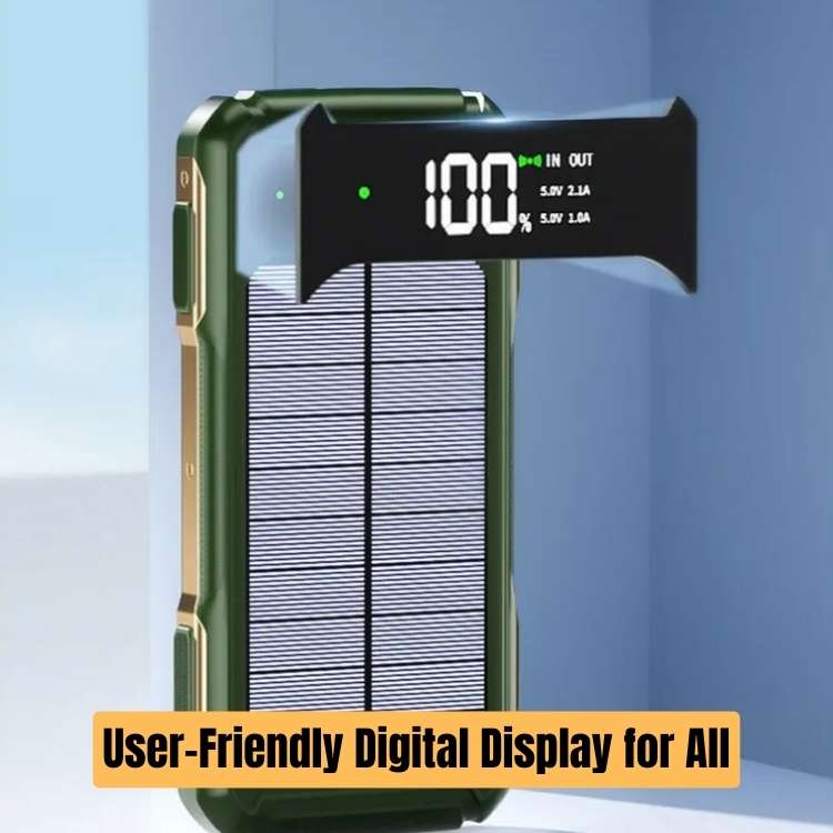 Solar Power Bank Portable Charger 200000mAh Battery Pack