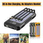 Solar Power Bank Portable Charger 200000mAh Battery Pack