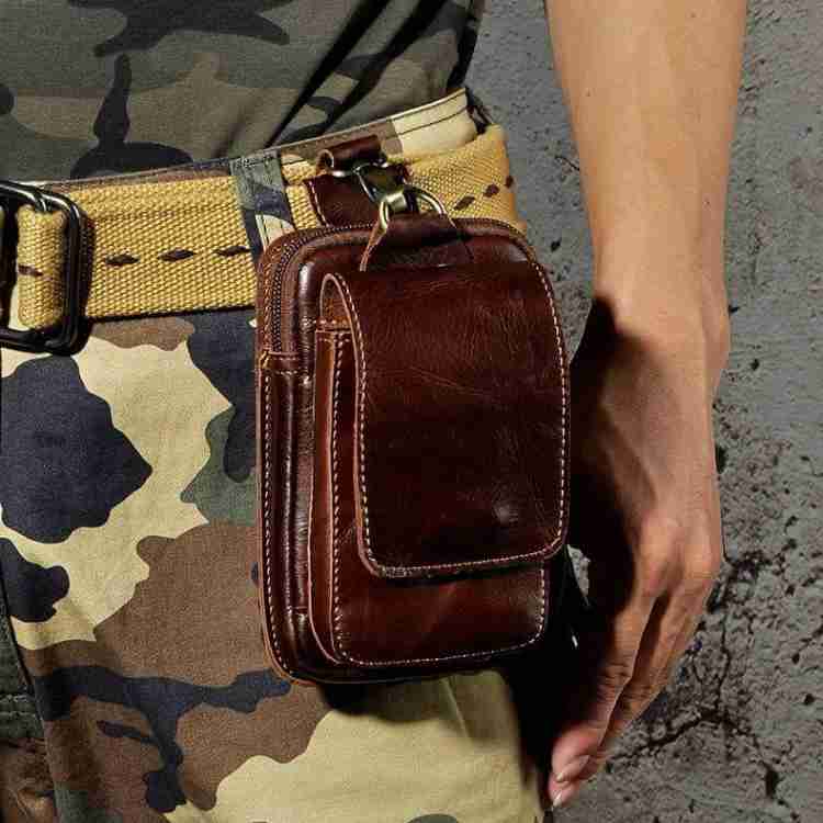 Leather Waist Belt Bag Phone Holster Pouch for Men