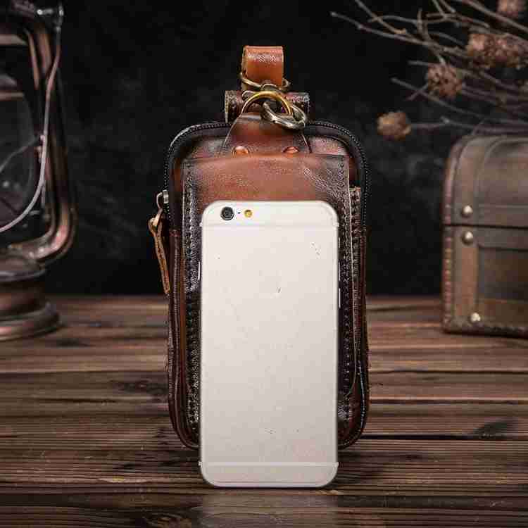 Leather Waist Belt Bag Phone Holster Pouch for Men