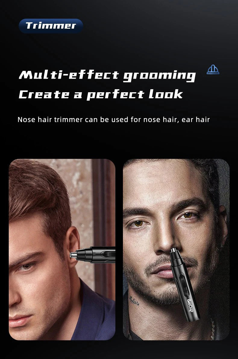 Rechargeable Electric Nose and Ear Hair Trimmer Personal Grooming Tool