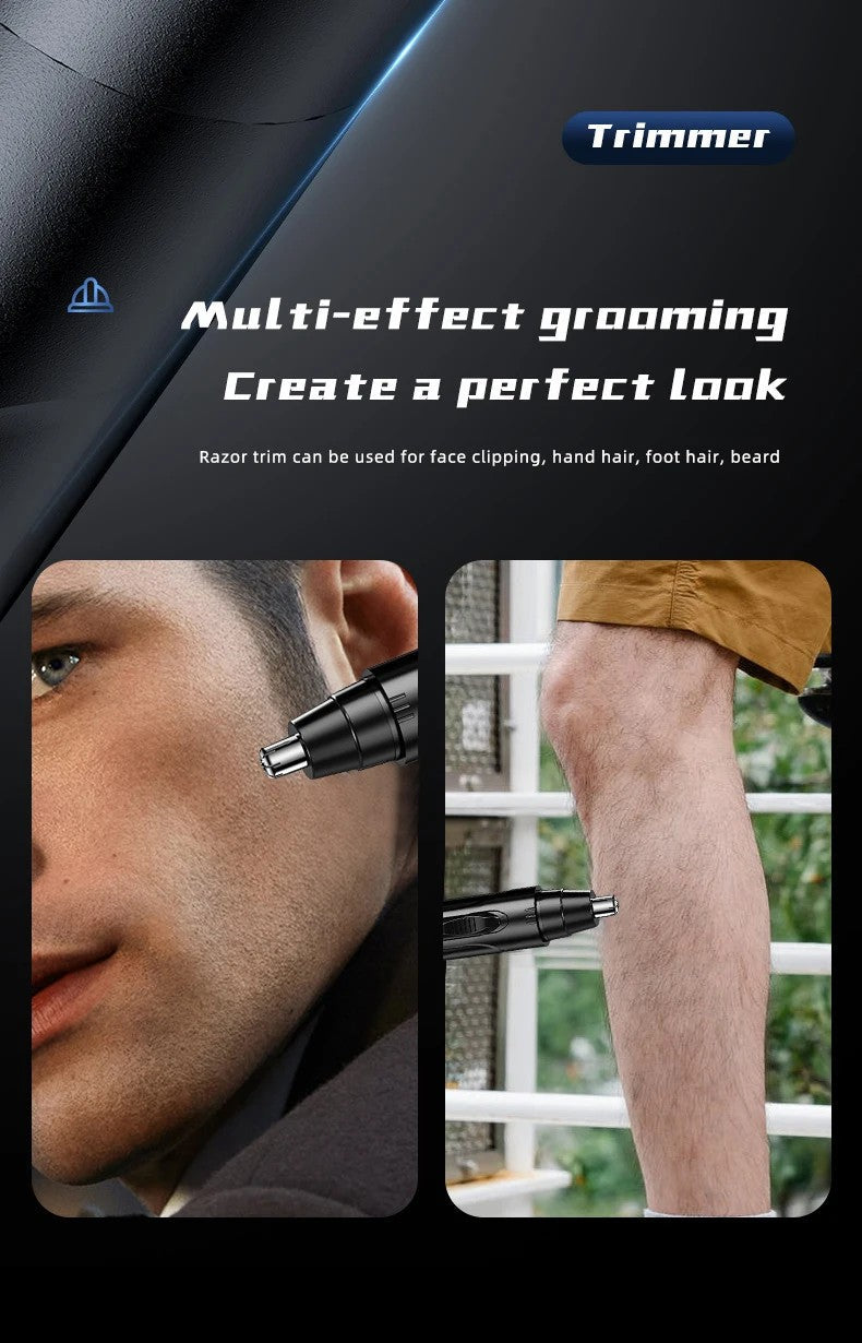 Rechargeable Electric Nose and Ear Hair Trimmer Personal Grooming Tool