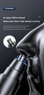Rechargeable Electric Nose and Ear Hair Trimmer Personal Grooming Tool