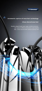 Rechargeable Electric Nose and Ear Hair Trimmer Personal Grooming Tool