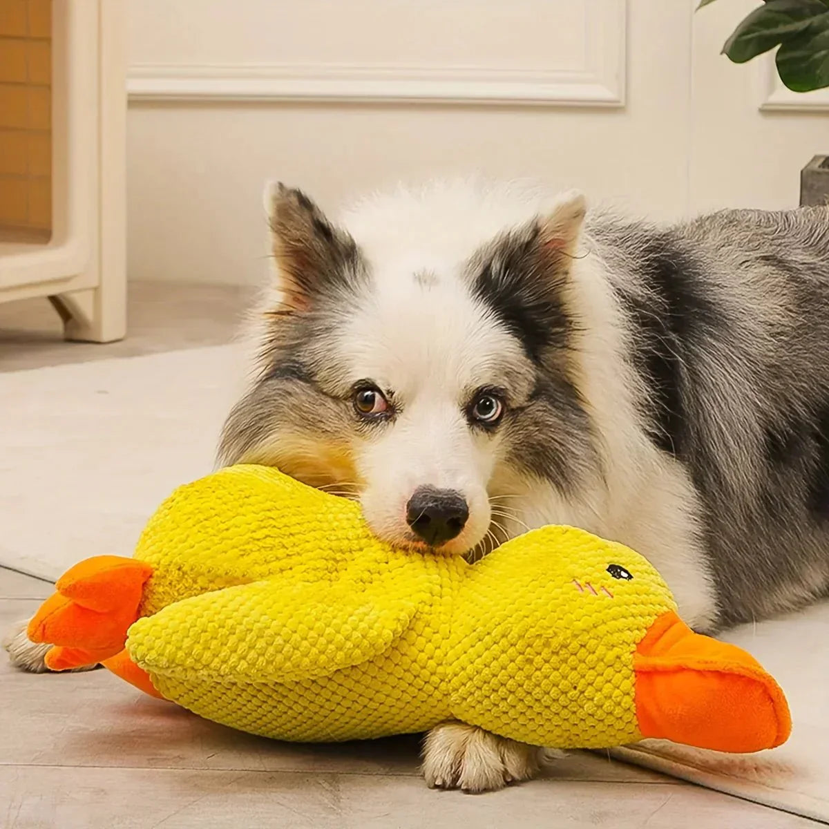 Dog Toy Duck Shape Plush Chew Toy