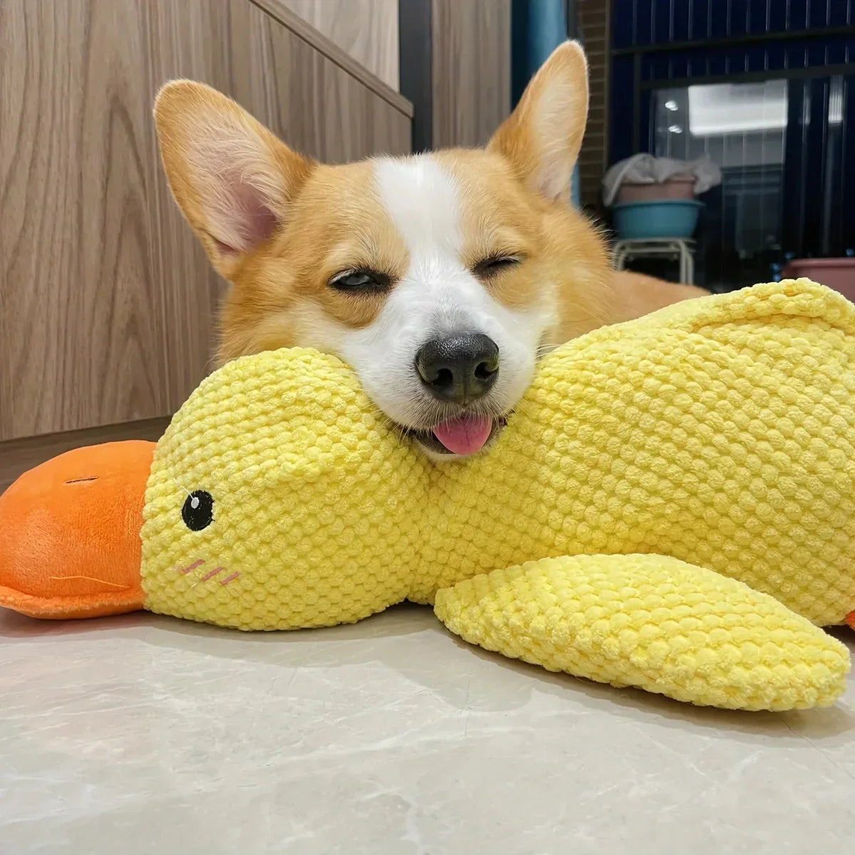 Dog Toy Duck Shape Plush Chew Toy