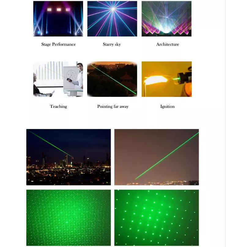 Rechargeable Laser Pointer Pen Long Range Torch Light