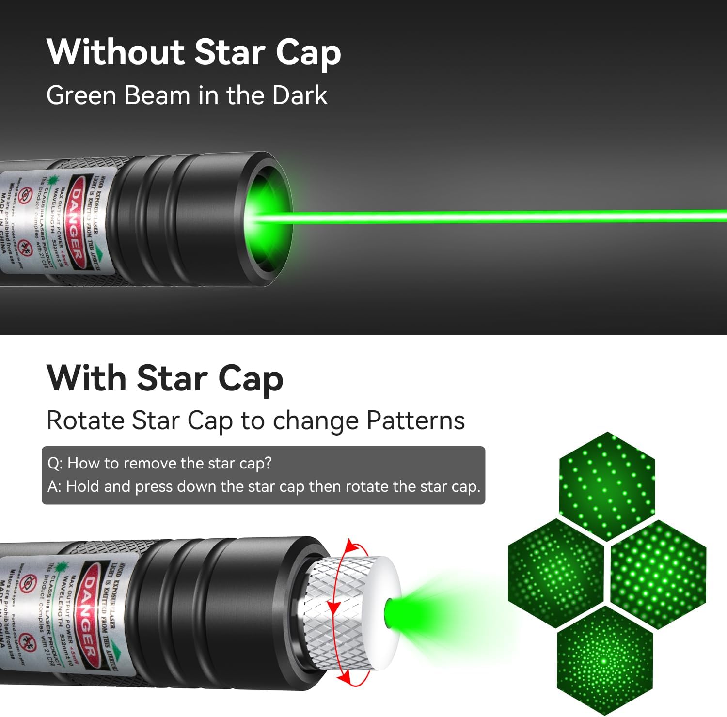 Rechargeable Laser Pointer Pen with Built-in Torch Light