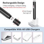 Rechargeable Metal Laser Pointer Torch Pen