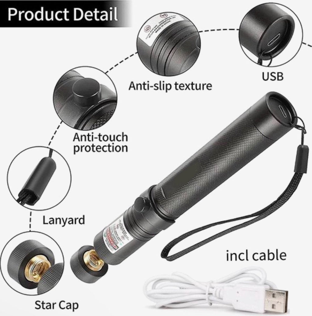 Rechargeable USB Laser Pointer Pen Metal Laser Pointer