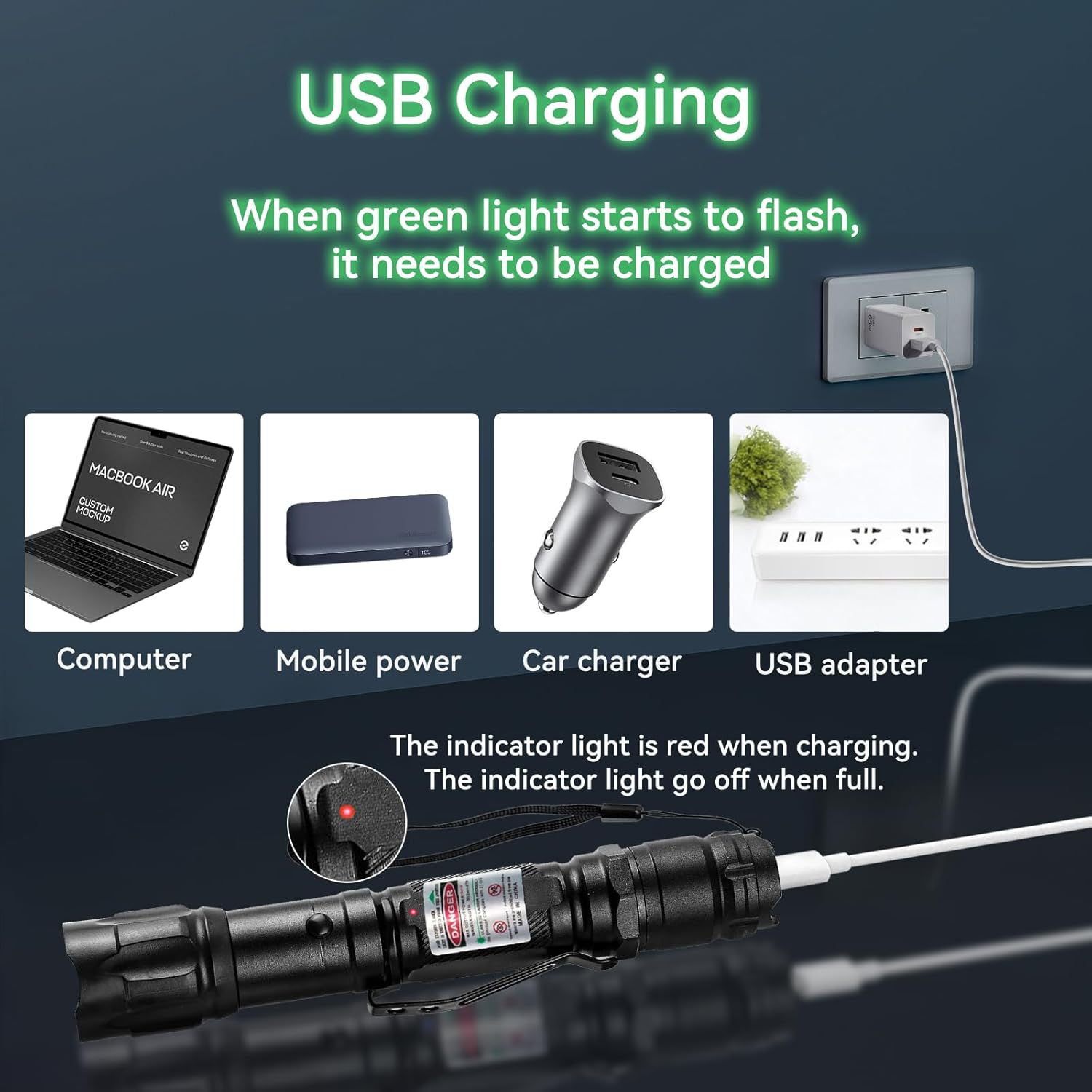 Rechargeable Handheld LED Flashlight Torch Portable Light