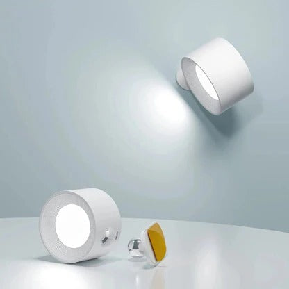 Rechargeable LED Wall Light Circular 360 Degree Rotating Fixture