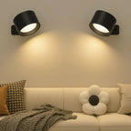 Rechargeable LED Wall Light Circular 360 Degree Rotating Fixture